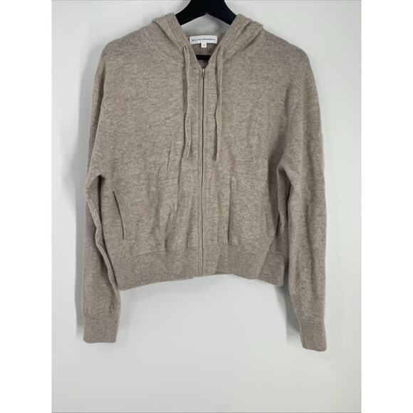 White Warren Cashmere Full Zip Sweatshirt Women’s Small Oatmeal Quiet Luxury 881 - Picture 1 of 7